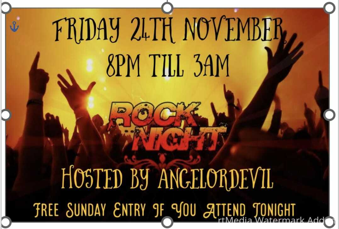 *** ROCK NIGHT, FRIDAY 24TH NOVEMBER 8PM - 3AM @ CLUB PLAY ***