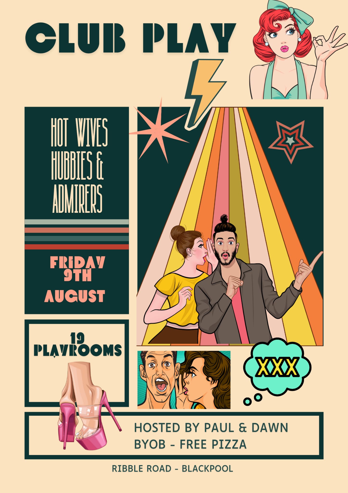 HOT WIVES & HUBBY'S & ADMIRERS EVENT **FRIDAY 9TH AUGUST 8PM - 3AM @ CLUB PLAY