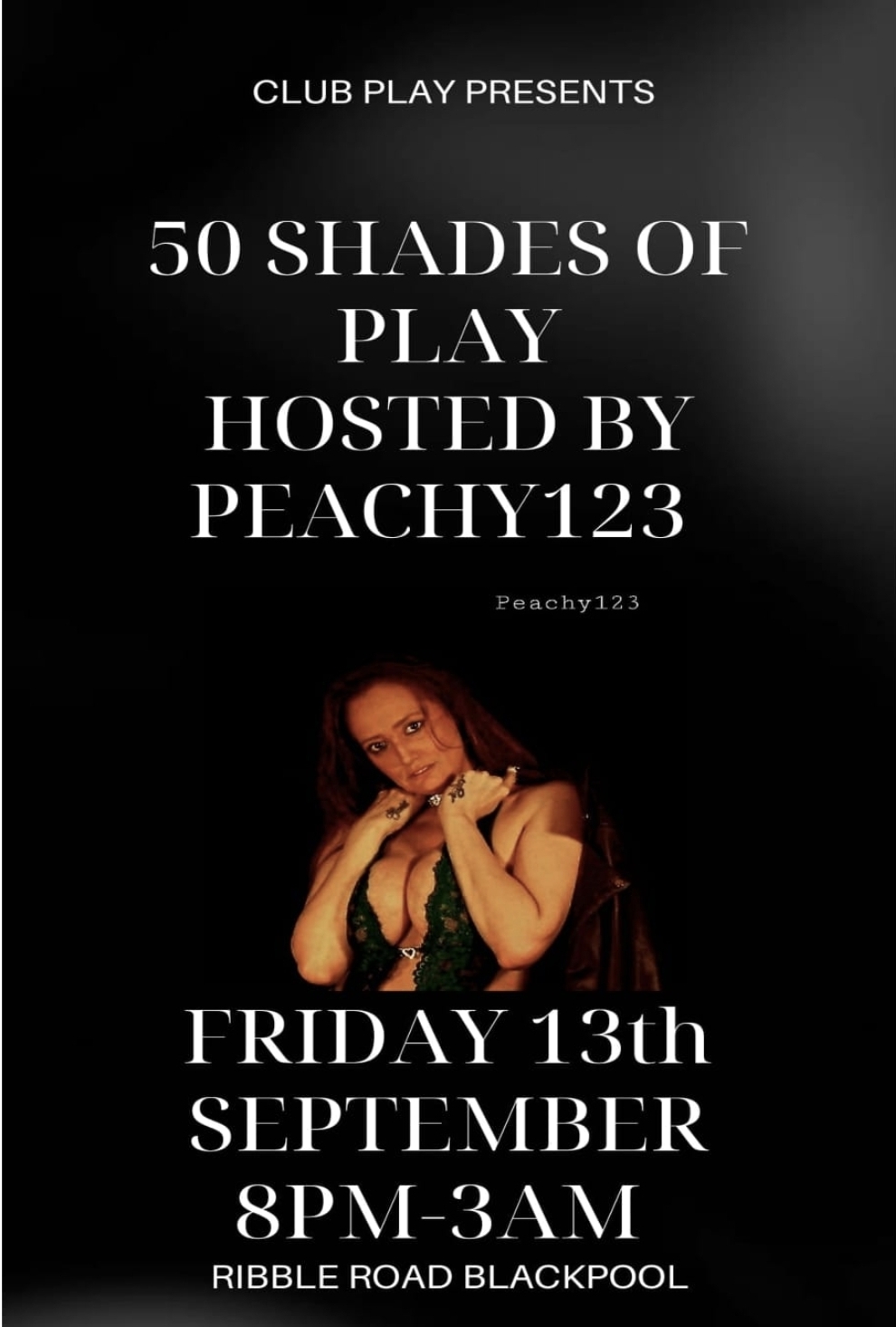 50 SHADES OF PLAY - CLUB PLAY - FRI 13TH SEPT - 8pm till 3am (Pizza & Pasta on the night)