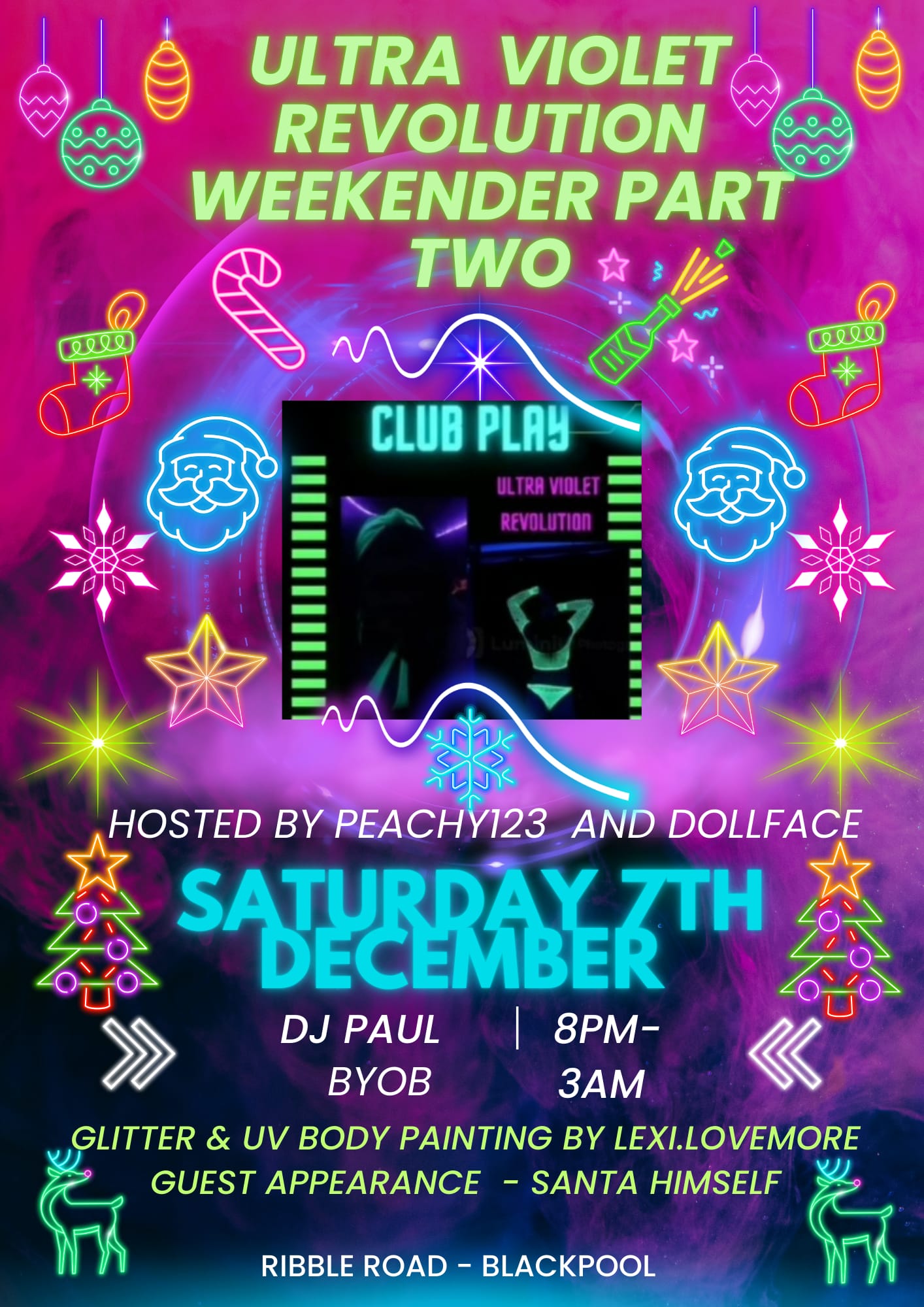 ads 💙💜💛CLUB PLAY PRESENTS UV.R WEEKENDER PART2️⃣SATURDAY 7TH DECEMBER 8PM-3AM💙💜