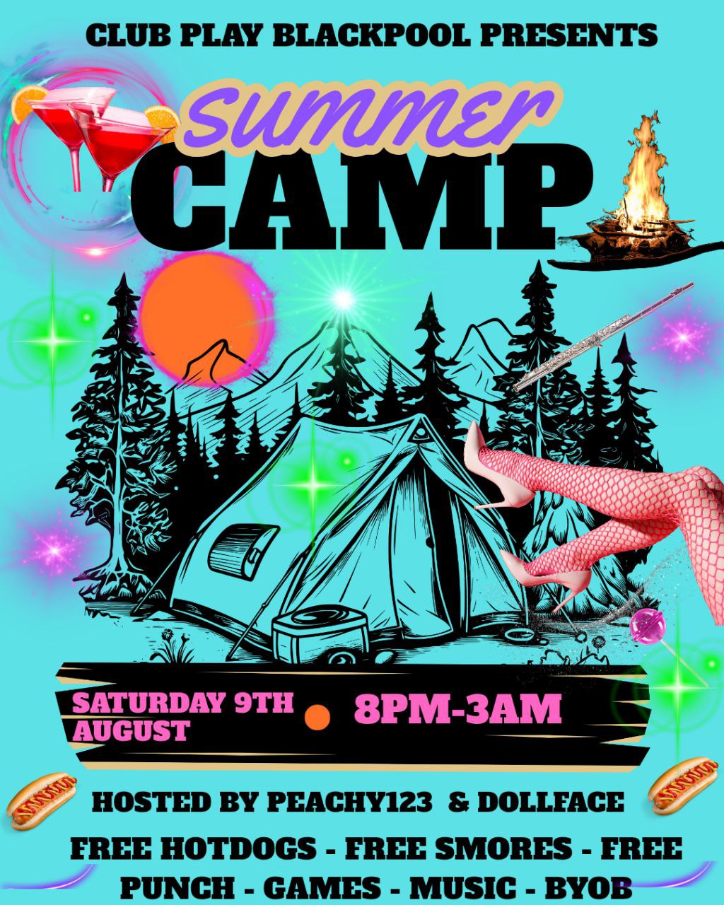 🔥🏕CLUB PLAY PRESENTS SUMMER CAMP 🏕 🔥SATURDAY 9TH AUGUST 8PM-3AM 🏕🔥