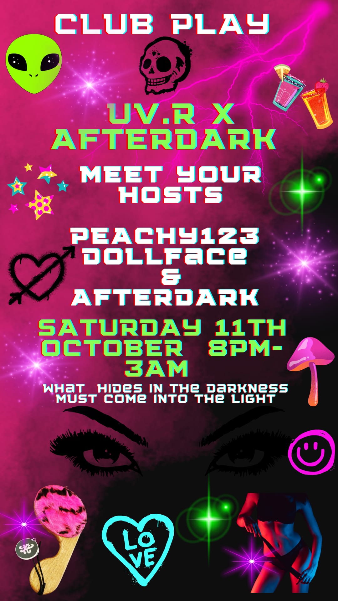 π€π©· UV.R Saturday 11th October 8pm-3am π©΅ππ