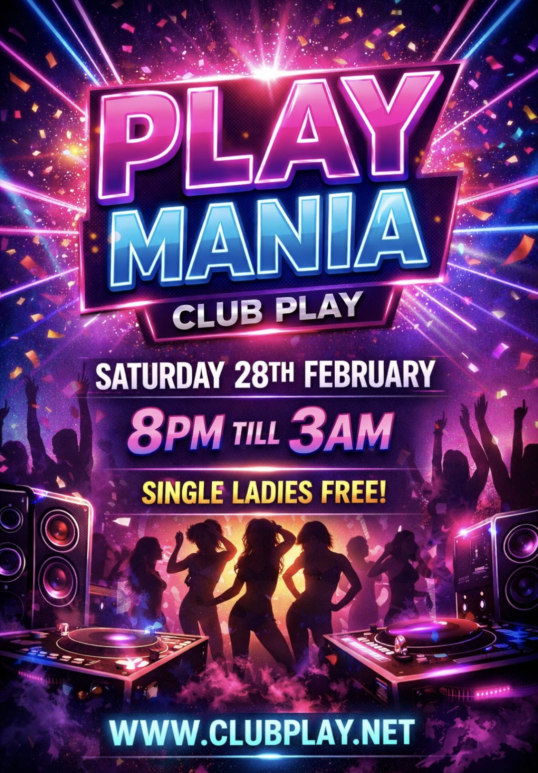 😈 SAT 28th Feb PLAY MANIA @ CLUB PLAY BLACKPOOL , DO YOU LIKE TO PLAY HARD? 😈