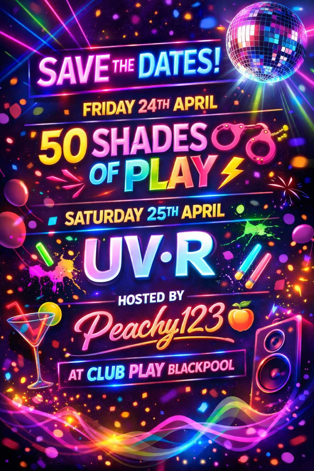 🩷🩵 50 SHADES OF PLAY 🩷🩵 CLUB PLAY 🩷🩵 - FRI 24TH APRIL- 🩷🩵 8pm