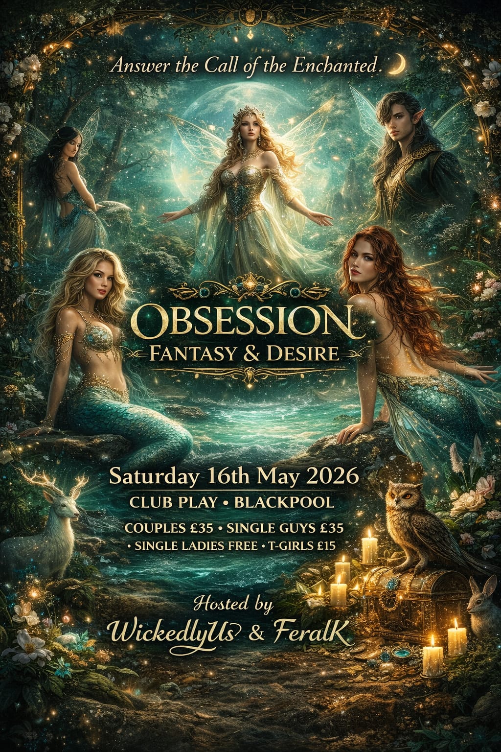 🔥Saturday 16th May 🔥Obsession: Fantasy & Desire🔥 8pm till 3 am