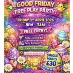 ❤️❤️❤️ FREE ENTRY GOOD FRIDAY April 3rd @ CLUB PLAY COUPLES, LADIES,TGIRLS FREE ENTRY TO CLUB PLAY!