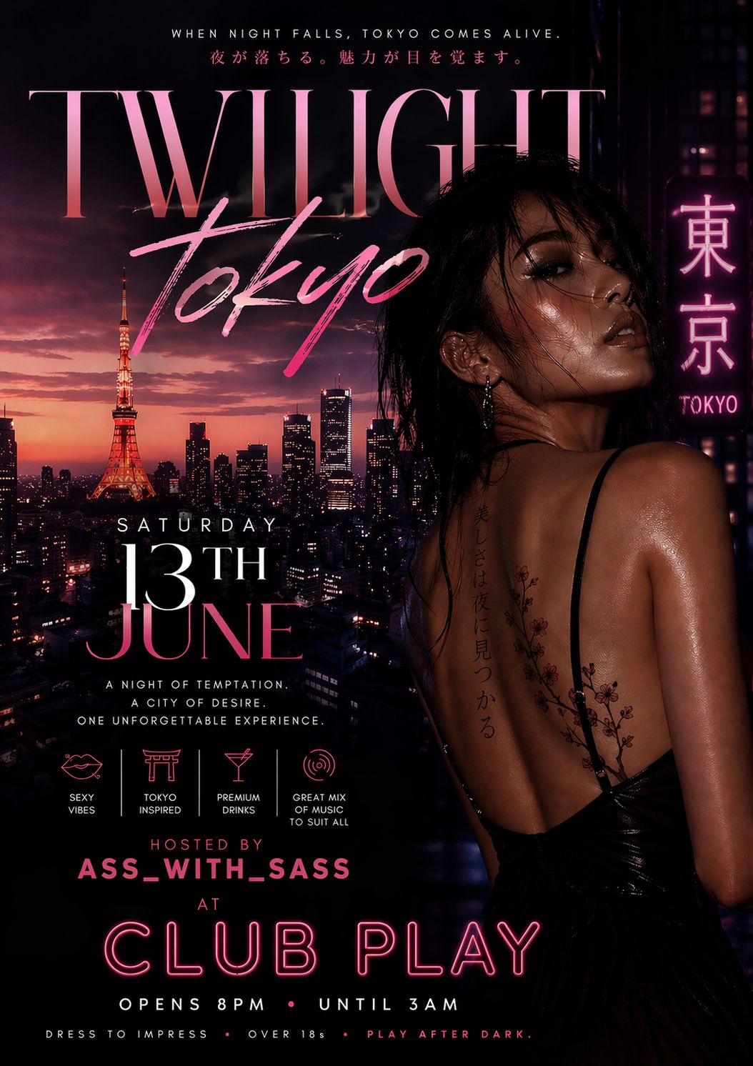 Saturday 13th June - 🇯🇵Twilight Tokyo 🇯🇵 @ Club Play