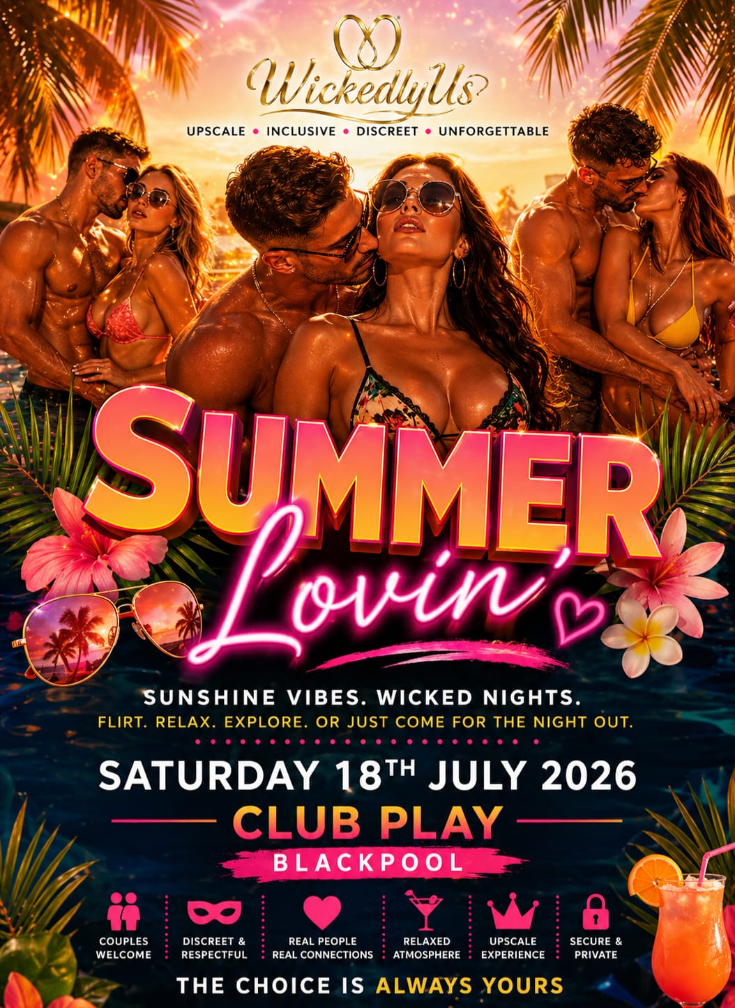 🏝️🏝️18th July Summer Lovin 🥰🥰 - 🌞Sunshine Vibes🌞Wicked Nights🌞 8pm till 3am