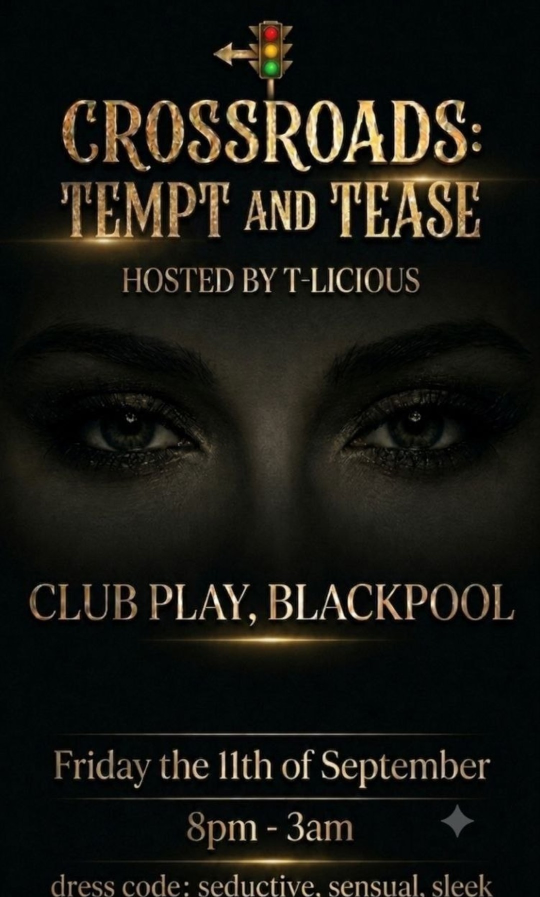 Fri 11th Sept ❌Crossroads❌: ❤️‍🔥Tempt and Tease❤️‍🔥 @ Club Play 8pm till 3am