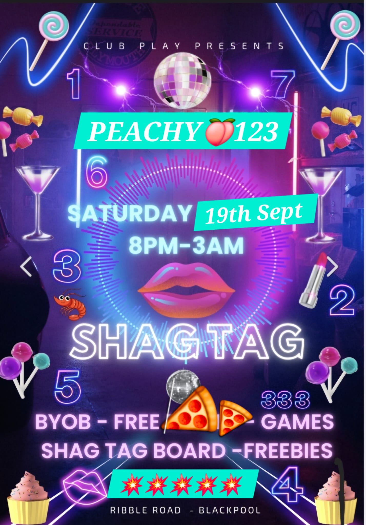 🎟 SHAGTAG 🎟 SAT 19TH SEPT 🎟 CLUB PLAY 🎟